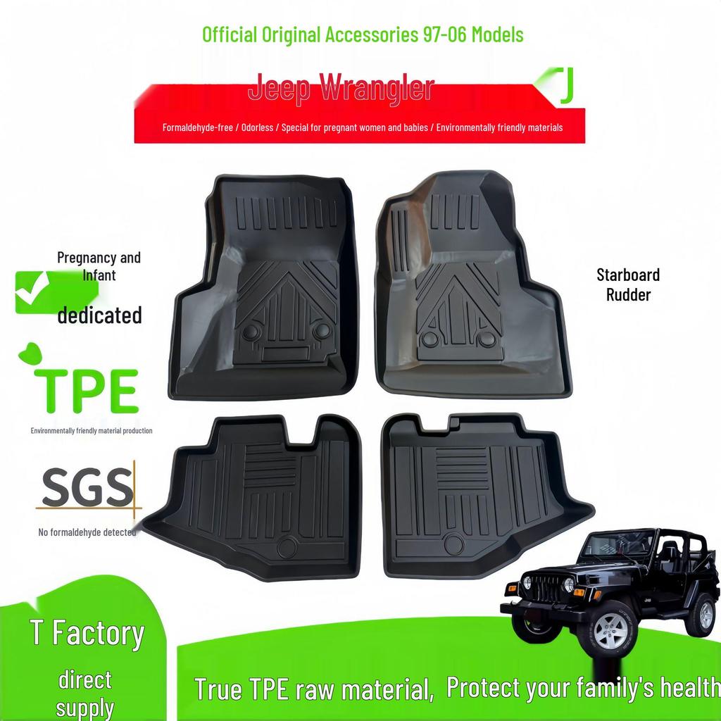 TPE Floor Mats for 97-06 RHD Wrangler TJ