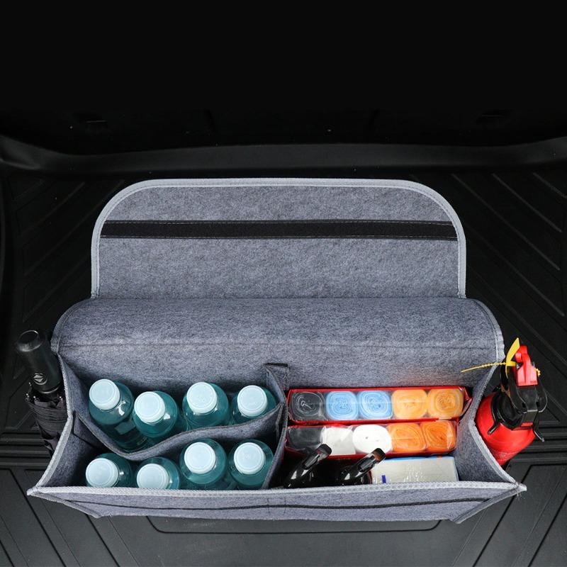 Car Soft Felt Storage Bag Organizer Car Foldable Trunk Bag Car Accessories For Honda Fit Mugen Insight Type S R VTEC DOHC Modulo Vezel Legend RR Si