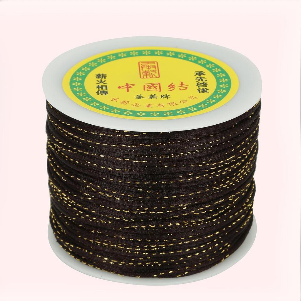 91Meter Gold Silk Thread Knot Beading Bracelet Necklace Braided DIY Jewelry