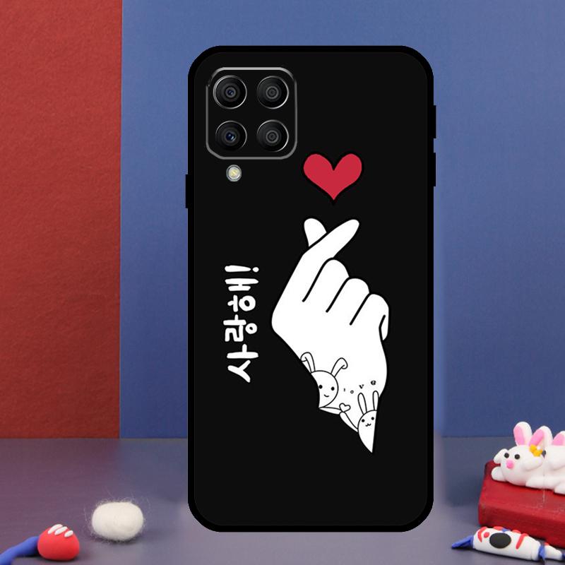 Kpop Finger Heart For Samsung Galaxy M15 M55 M33 M13 M23 M53 M31 M51 M14 M34 M54 M20 M30s M52 M32 Phone Case