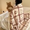 Thickened Lamb & Coral Fleece Cartoon Animation Winter Blanket for Office Nap Air Conditioning Sofa Cover & Kindergarten Use