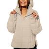 VAYLA Women's Solid Color Long Sleeve Loose Casual Hooded Cotton Jacket