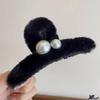 2023 Luxury Pearl Fluffy Claw Clip: Plush Shark Hairpin for Women - Autumn/Winter Collection