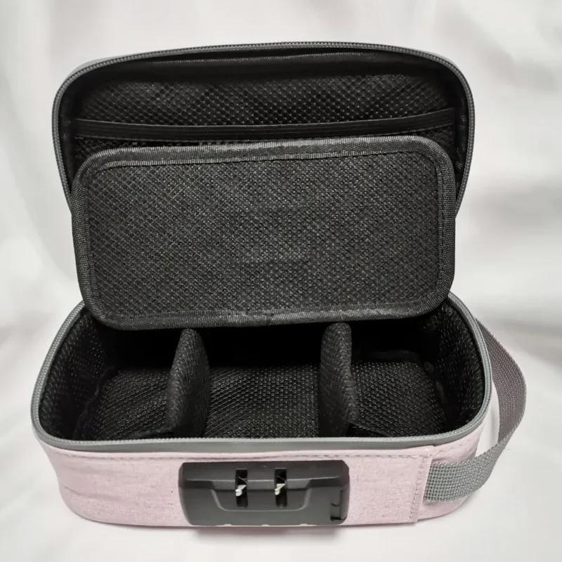 Storage Bag with Combination Lock Portable Travel Organizer Case for Men/Women Lockable Makeup Box Beauty Toiletry Handbags