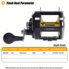 Fishing Reel  Sea Fishing Reel Super Strong Pulling Force  Drum-type Horizontal Trolling High Efficiency Transmission Suitable for Multiple Waters