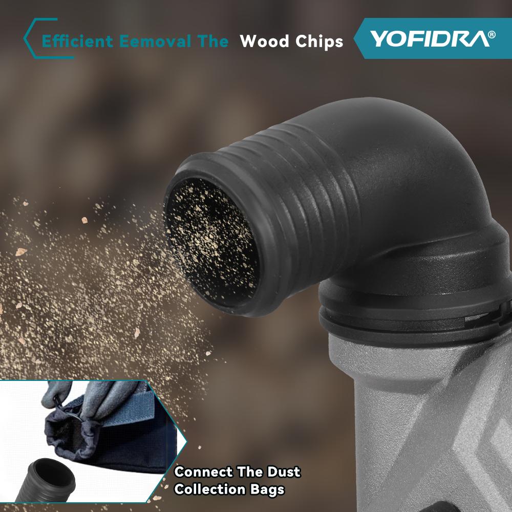 YOFIDRA 6Inch Brushless Electric Circular Saw Digital Display Chainsaw Multifunctional Cutting Tool For Makita 18V Battery Pin