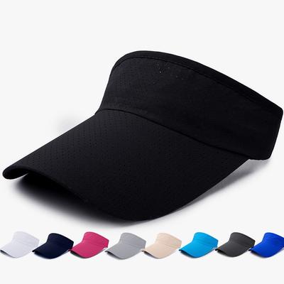 Adjustable Visor Hat UV Protection Top Empty Solid Sports Tennis Running Sunscreen Cap Summer Breathable Air Sun Hats Men Women