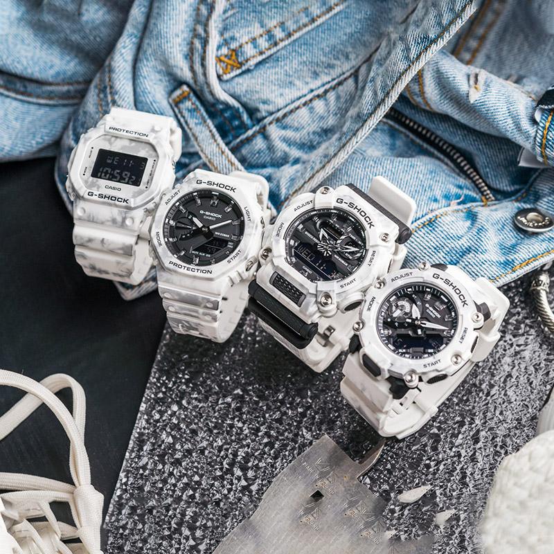 Casio LCD/pointer dual display series G-SHOCK snow camouflage series trendy leisure multi-functional outdoor quartz movement resin GA-2200GC-7APR