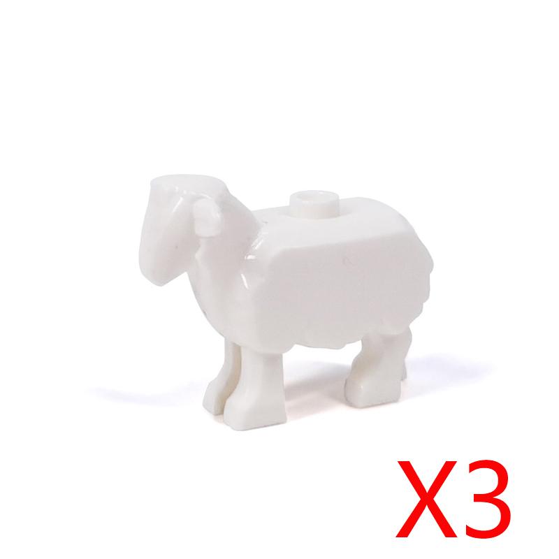 MOC Animal Scene Building Blocks Zoo Elephants Giraffes Chimpanzee Camels Goats Camel Parrots Pigeon Accessories Bricks Toys N09