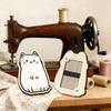 Cute Cat Wooden Needle Storage Box Magnetic Sewing Pin Holder Wood Needle Organizer For Handmade Craft Home Use