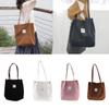 Large Capacity Canvas Tote Bag Fashion Corduroy Shoulder Shopper High Quality Handbag for Women Girls Daily Use