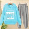 Spring Autumn  New York BrookLyn Letter Print 2pcs Hoodie+Pants Tracksuits 3-13 Years Boys Girls Streetwears Children Clothes