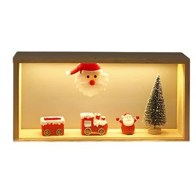 M-Modern-Christmas Night Light Stand, LED Santa Claus, Decorations, Presentation Stand, Mini Christmas Tree Decoration Stand