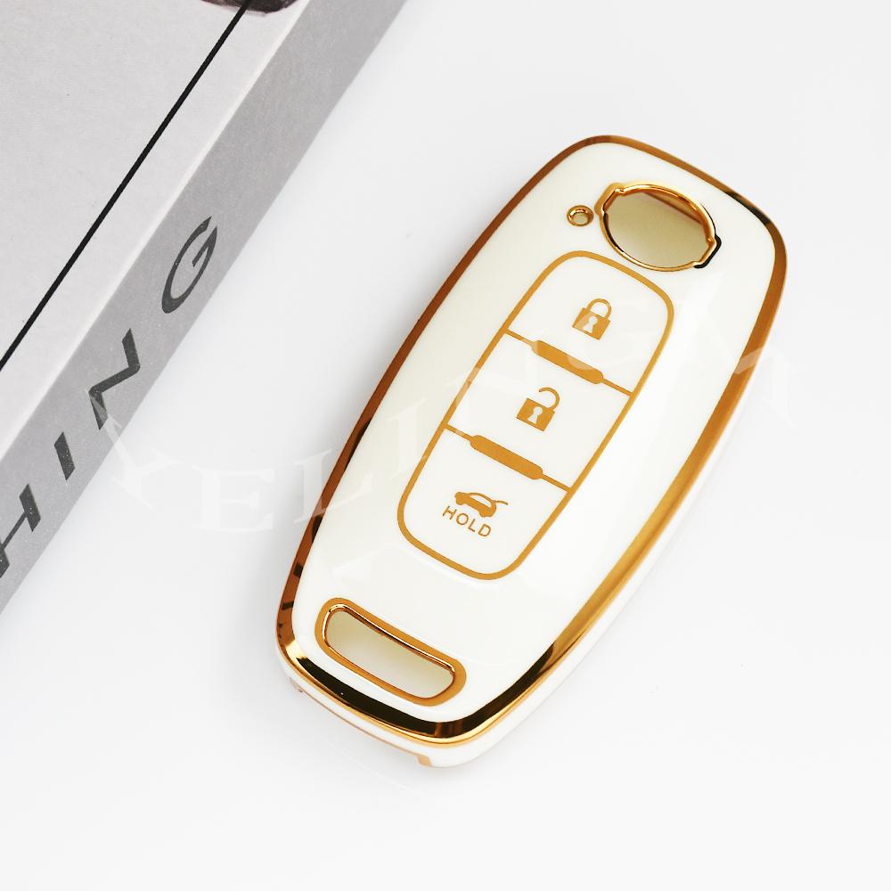 3 Buttons Car Remote Shell For Nissan X-Trail T33 Qashqai J12 Teana Altima Ariya Tpu Key Case Cover Holder Keychain