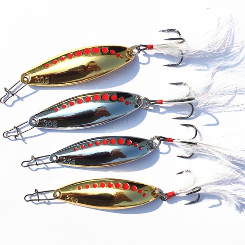 Metal Spinner Spoon Lure: Leech Bait for Bass, Mandarin Fish, Perch