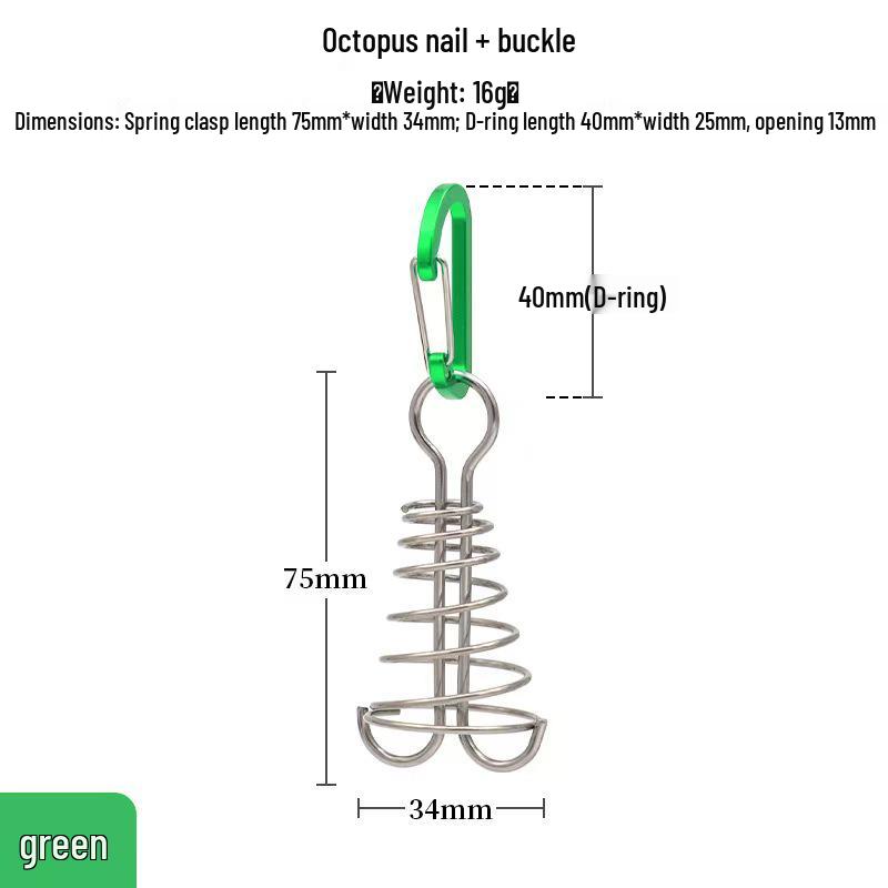 Набор кемпинговых веревочных пряжек и колышков для палатки из нержавеющей стали