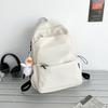 Schoolbag large capacity solid color backpack female Korean version simple versatile schoolbag male junior high school backpack female