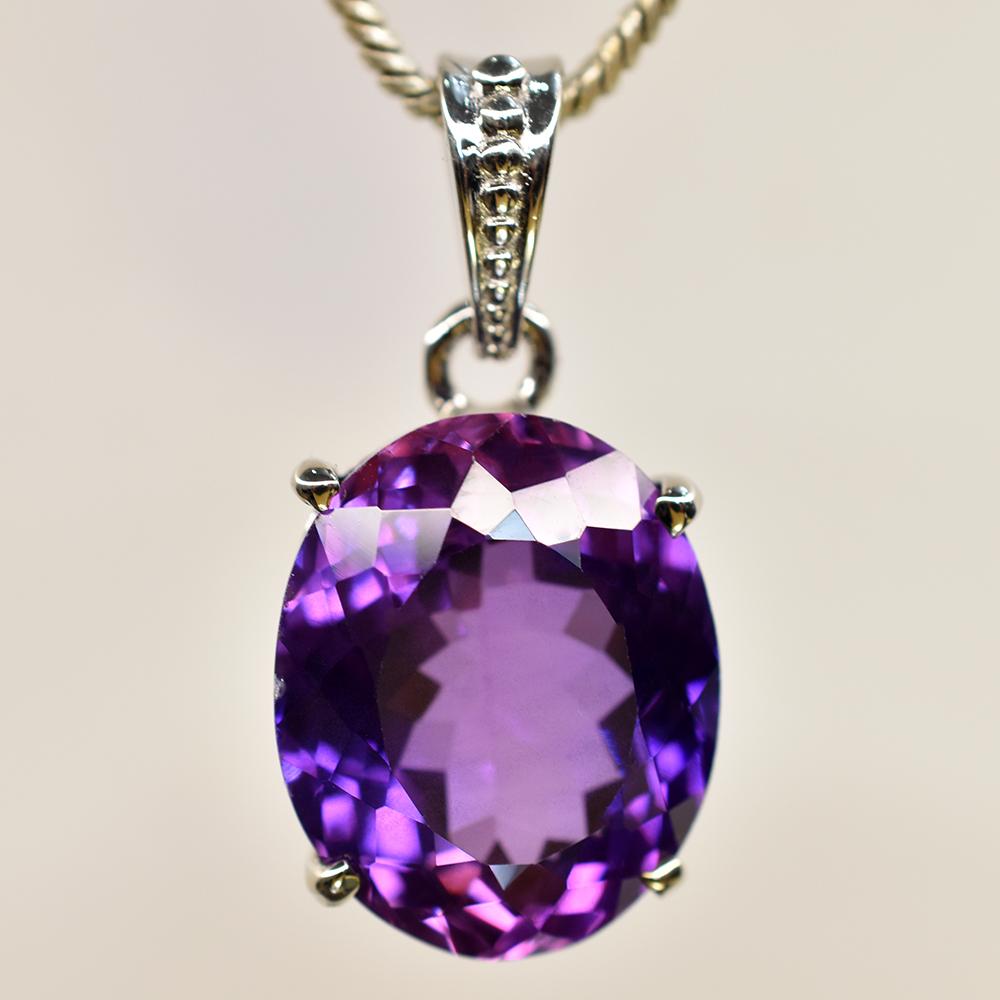 Naturfarbwechsel Saphir Anhänger 925 Sterlingsilber Edelsteine 29 Karat ZERTIFIZIERT my.pd-03-k