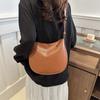 Stylish Spring Womens Shoulder Bag Classic Chic Pu Fabric Small Handbag In Black Khaki Brown And White