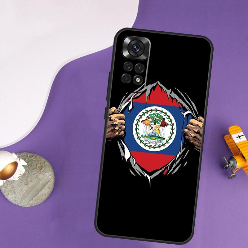 Belize Flag Case For Xiaomi Redmi Note 14 13 Pro 12 9 10 11 Pro 10S 11S 12S Redmi 14C 13C 10C 12C Cover