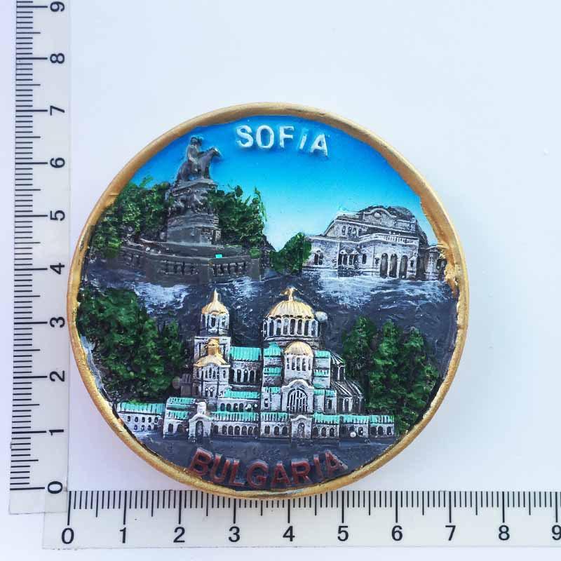 Bulgaria Blu souvenir da viaggio dipinto a mano regalo artigianale collezione di magneti per il frigorifero decorazione della cucina di casa