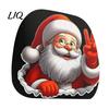 Festive Car Accessories for Christmas Headrest Cover, Elastic Stretch Santa Deer Print Auto Claus Seat Protectors Protector, Universal Fit Holiday