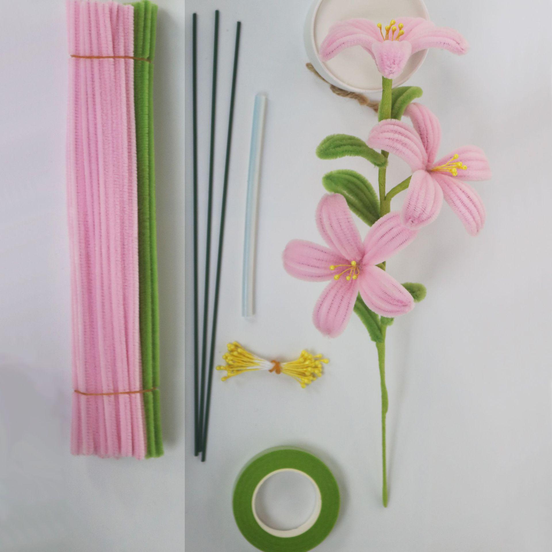 

Handmade Bellflower Chenille Stem Bouquet - DIY Material Pack & Small Gift