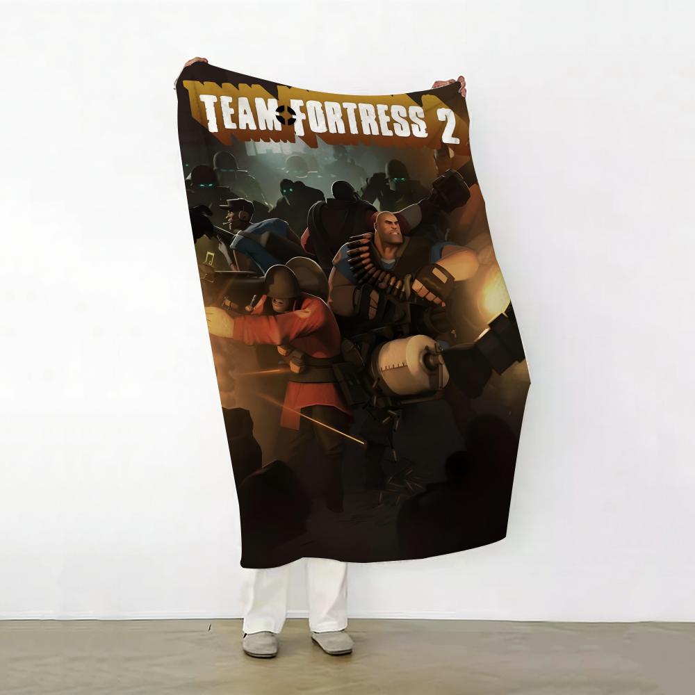 Game T Team F Fortress Throw Soft Warm Flannel Fleece Throw Blanket for Sofa Bed Travel Home 75cmx90cm