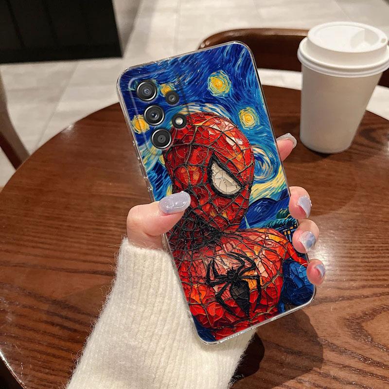 Marvel Oil Painting Clear Case For Samsung Galaxy A57 A37 A56 A36 Cases A55 A54 A35 A26 A07 A17 A16 A06 A36 A15 Shockproof Cover