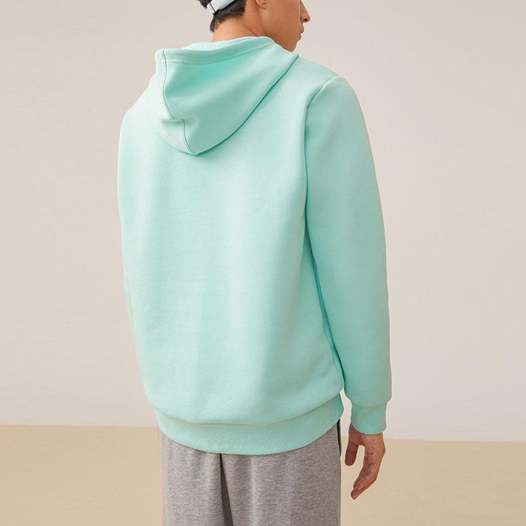 Anta Solid Color Pattern Printed Pullover Sweatshirt Men Sweatshirt Light-Green 152231724-2