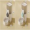 Pet Dog Cat Hanging Water Dispenser Automatic Feeding Drinking Water Bottle Rabbit Cage Hanging Plastic Material Gray 1000ml