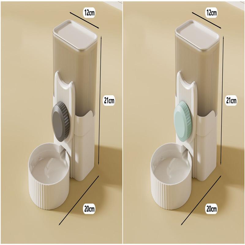 Pet Dog Cat Hanging Water Dispenser Automatic Feeding Drinking Water Bottle Rabbit Cage Hanging Plastic Material Gray 1000ml