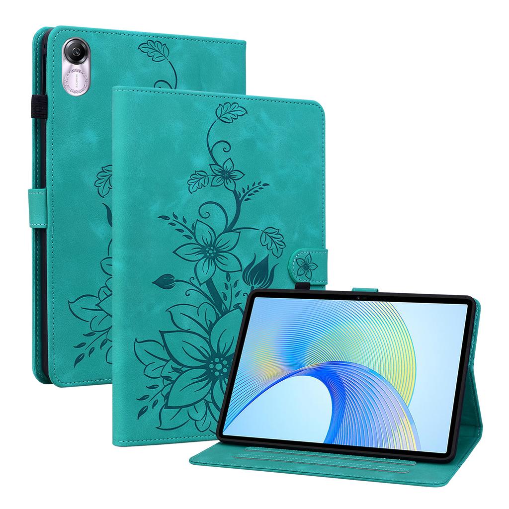 For Honor Pad X8 Pro. PU Leather Exquisite Floral Embossed Design Tablet Case
