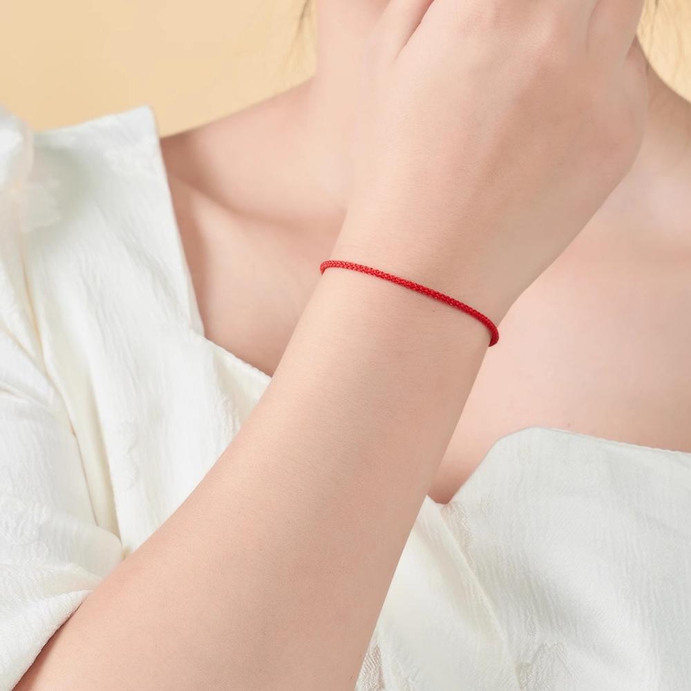 Simple Red String Bracelet for Women Men Adjustable Handmade Red Cord Bracelet for Protection and Good Luck Charm Jewelry