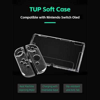 Pro Nintendo Switch OLED herní konzoli průhledný krystalový kryt měkký TPU ochranný kryt