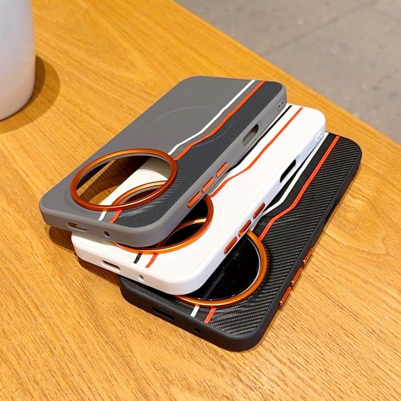 Color-block Dual-Line Built-in Wireless Charging Magnetic Ring Case For Honor Magic 8 Pro 8 7 RSR 7 Lite 6 pro X9D X9c Cover