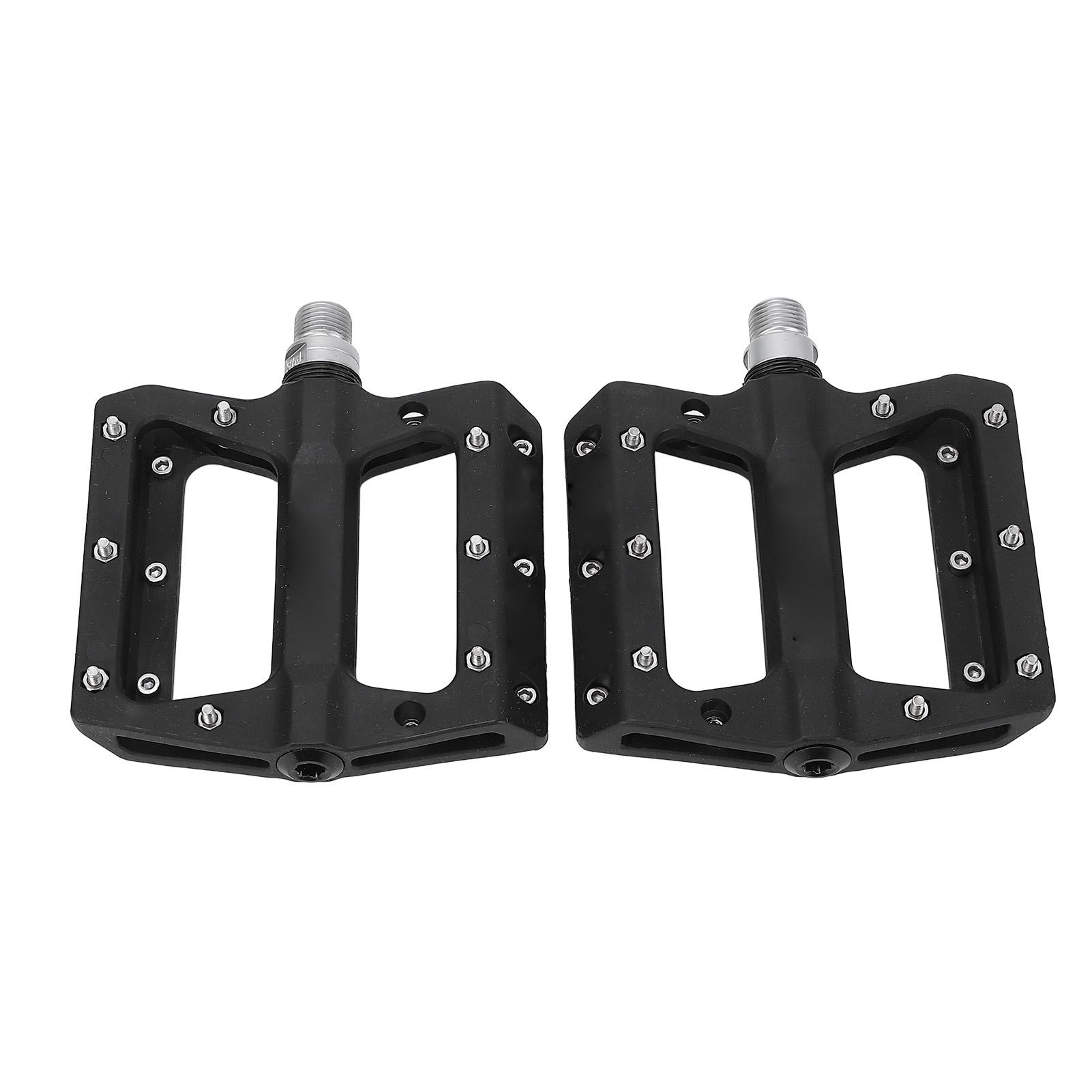 2Pcs Bike Pedals Double Sided Anti Slip Nails Lightweight Nylon High Speed Bearing Cycle Pedal Set