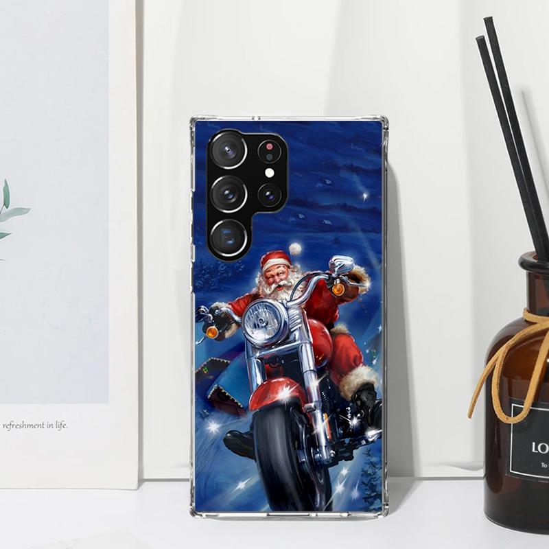 Christmas Santa Claus Present Phone Case For Samsung Galaxy S25 S24 S23 S22 Ultra S21 FE S20 Plus S10 + S10E Art Fundas Back Cov