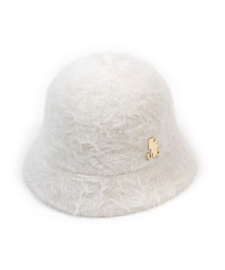 Yunibeosyeolkemiseuteuli Rabbit Fur White Cloche Hat