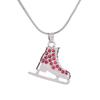Snake Chain Ice Skate Pendant Sliver Color Figure Skating Pendant  Teens Girl