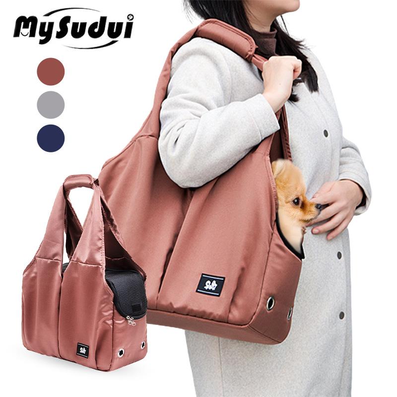 

Легкая дорожная переноска для домашних животных, дышащая сетка, сумка на плечо для котенка, щенка, портативная, без рук, для путешествий с маленькими животными, одобрено авиакомпанией