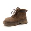 Outdoor rhubarb boots women's spring new thick-soled inner height-increasing Martin boots women's British style versatile and thin short boots