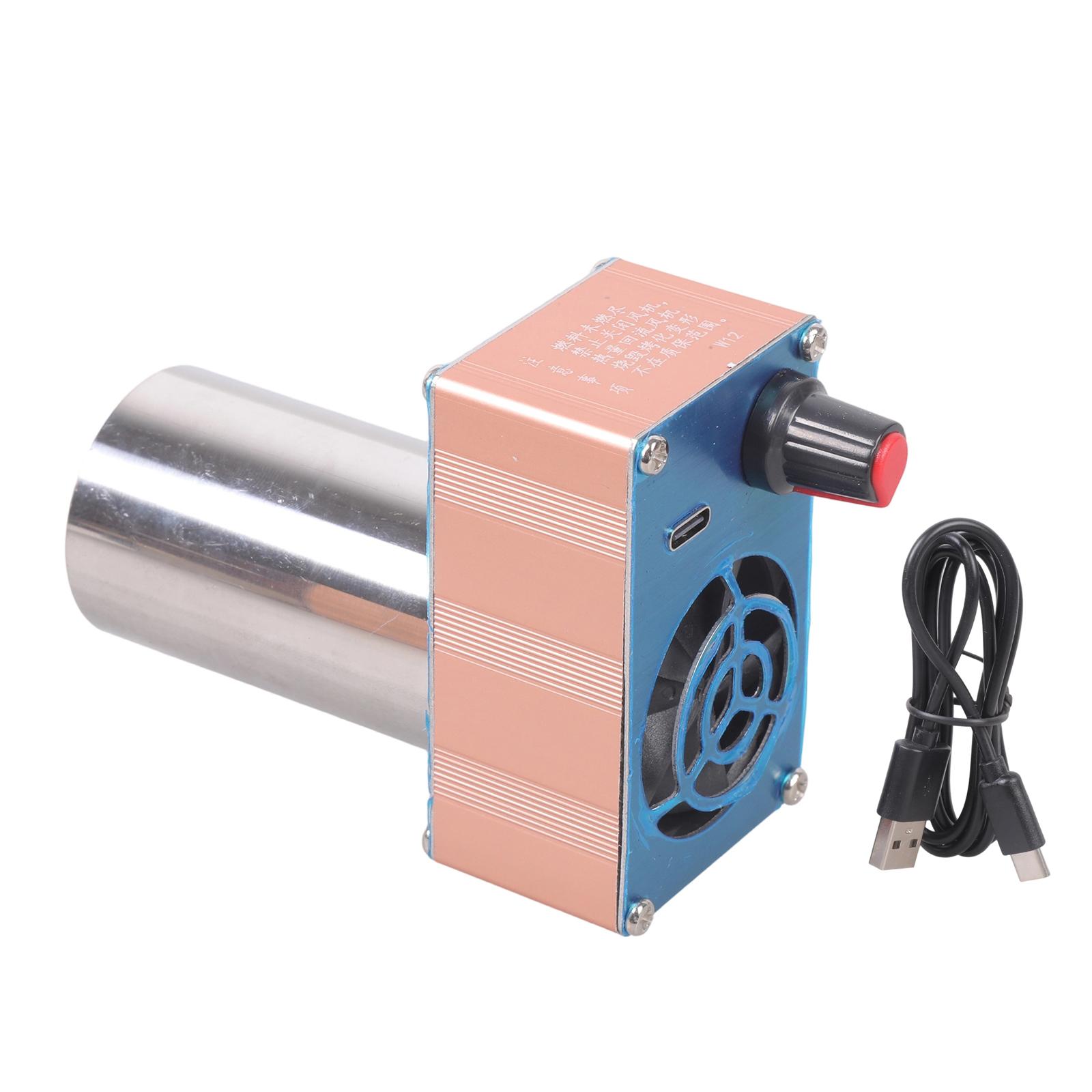 

High Volumes Airflows Adjustment Speed Blower USB Powered Camping Fan 12000RPM Motor for Enhanced Outdoor Combustion