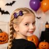 Festive Hair Styling Tools Halloween Glitter Bow Clips for Kids Baby Girls, Double Layer Shiny Party Barrettes Ghost/Pumpkin/Eyeball Bowtie