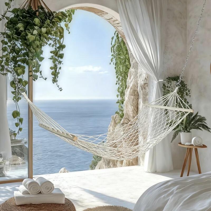 OLOEY Anti-Rollover Cotton Net Hammock