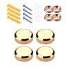 4pcs Gold Sturdy Brass Beveleds Mirror Screws Suitable for Various Mirror Thicknesses In Home Renovations Daily Use