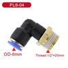 5Pcs 4/6/8/10/12mm SL Pneumatic Air Connector 1/8 "1/4" 3/8 "1/2" Water Air Hose Male Thread Elbow Pneumatic Fitting car Pressure Regulators 5
