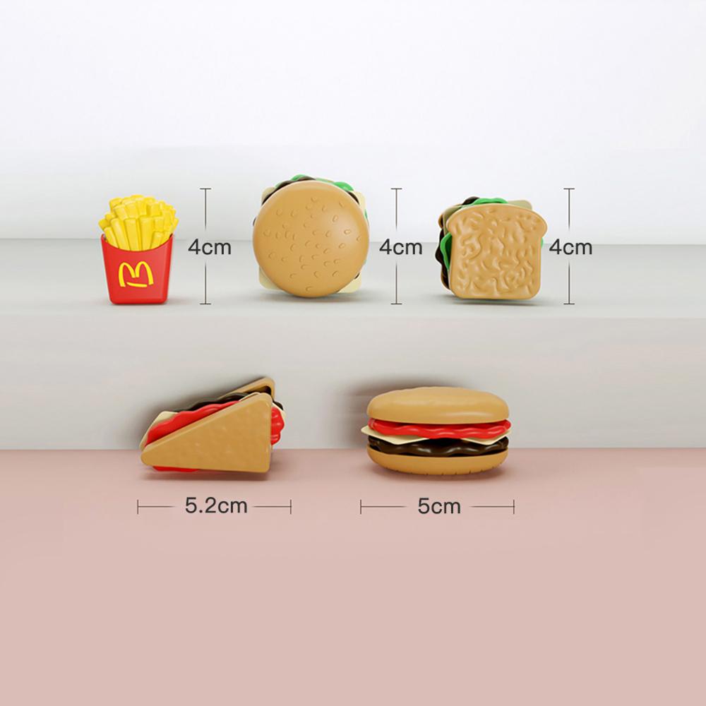 27 buc Set de jucării de simulare pentru copii, mâncare de bucătărie, hamburger, chipsuri de pâine, joc de rol, jucării educative cadou