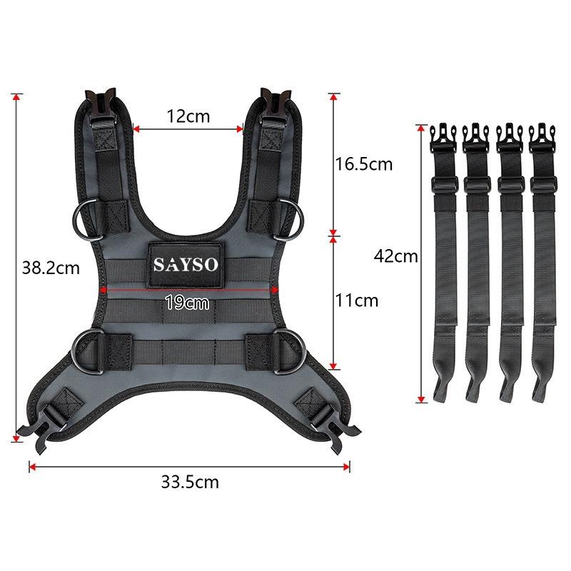 Motorrad Tankrucksack Basisweste Tragbare Motorrad Tankrucksäcke Befestigungssatz für Universelles Offroad-Motorrad Tankrucksack-