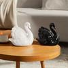 Elegant White Swan Statue Easy To Use Swan Couple Figurine Black Swan Ornaments  Office Decor